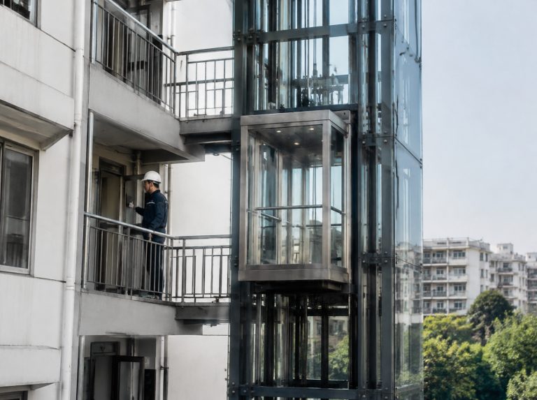 柳州旧楼加建观光电梯